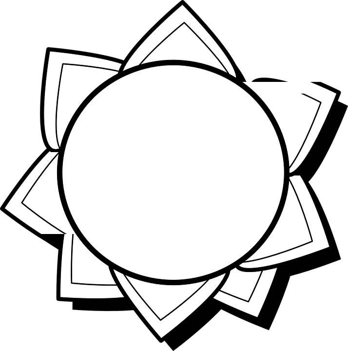 Outline Of A Sun Clipart (714x720), Png Download