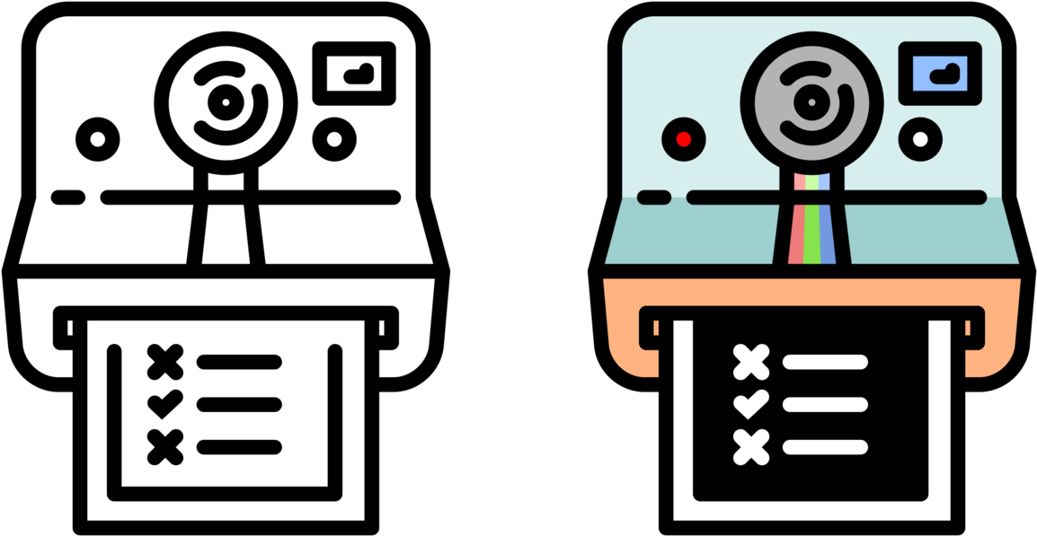 Area,text,line - Polaroid Camera Clipart Png Transparent Png (1307x750), Png Download