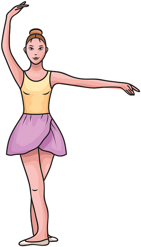 Ballet Position 4 Clipart - Girl - Png Download (604x800), Png Download