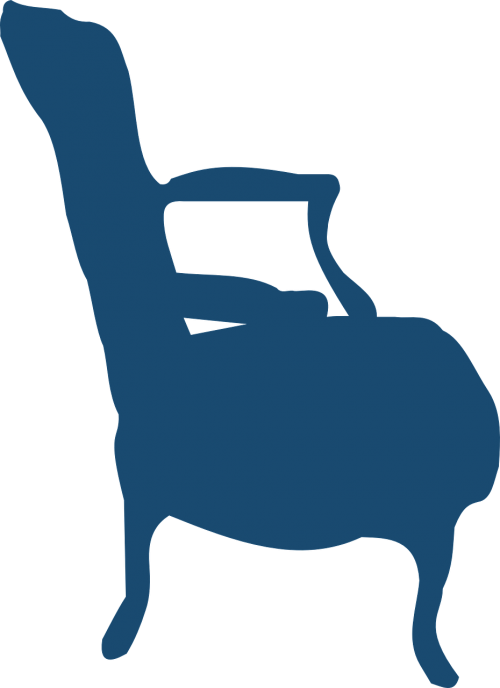 Armchair Furniture Silhouette - Armchair Silhouette Clipart (500x688), Png Download