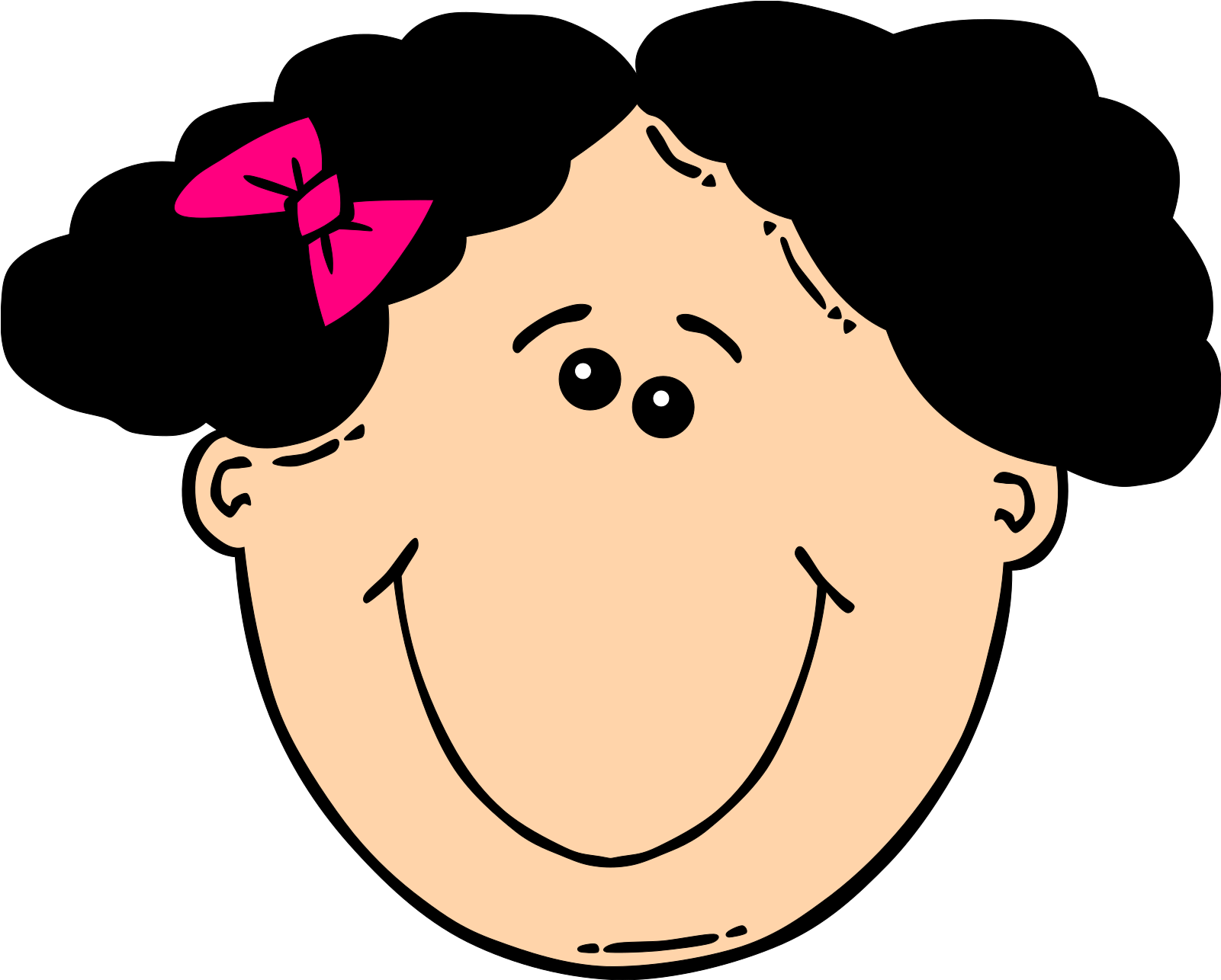 Short Black Hair Clipart - Png Download (1600x1600), Png Download