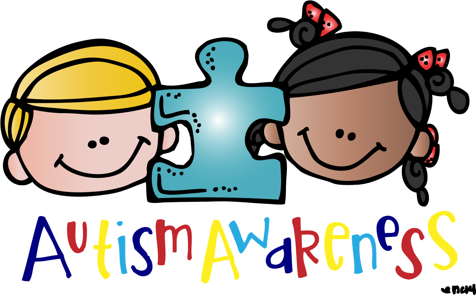 Magnetic Letters Cliparts - Autism Awareness Day Clipart - Png Download (1583x981), Png Download