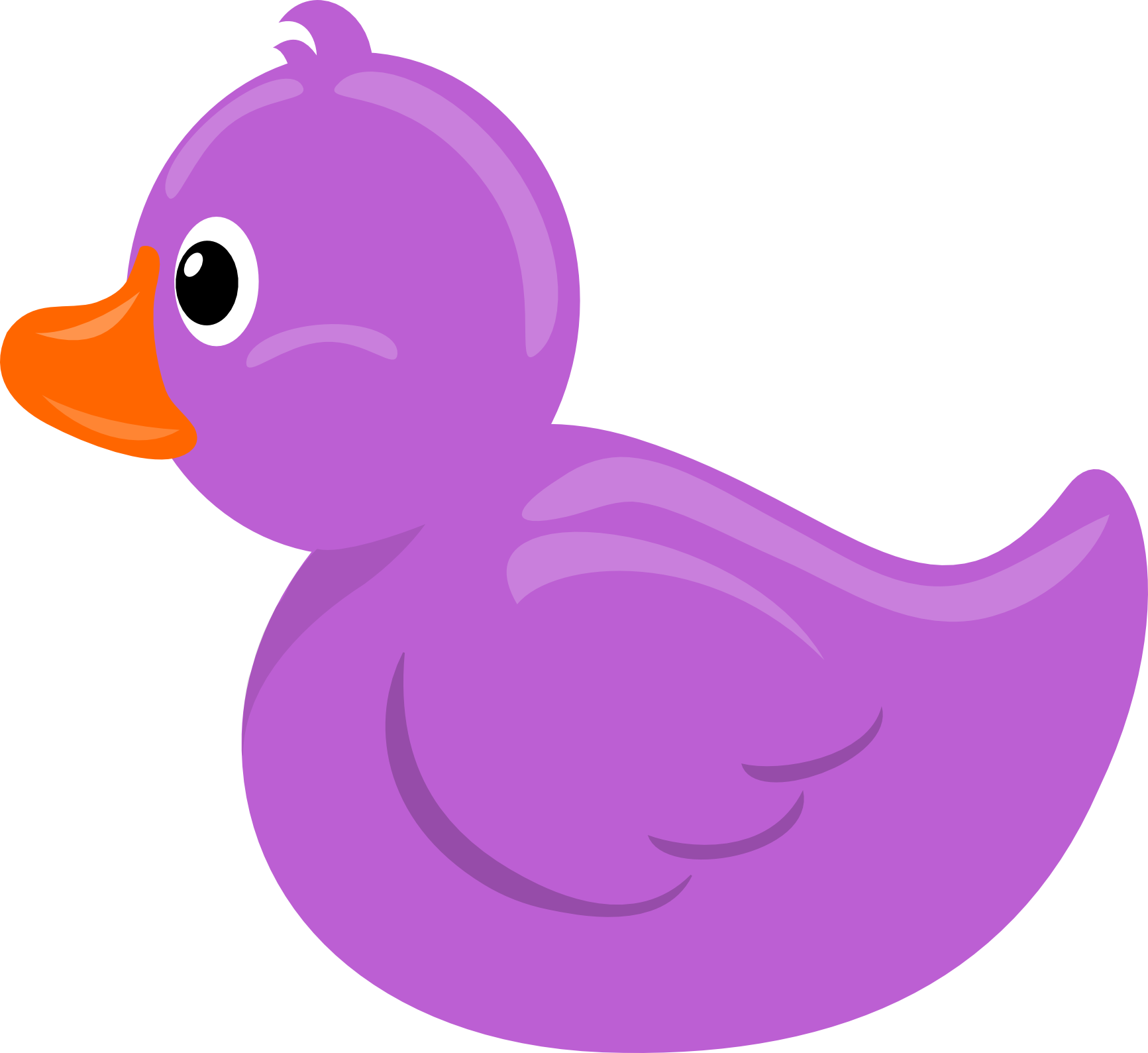 Duckling Clipart Short Animal - Purple Rubber Duck Clipart Png Transparent Png (1733x1589), Png Download
