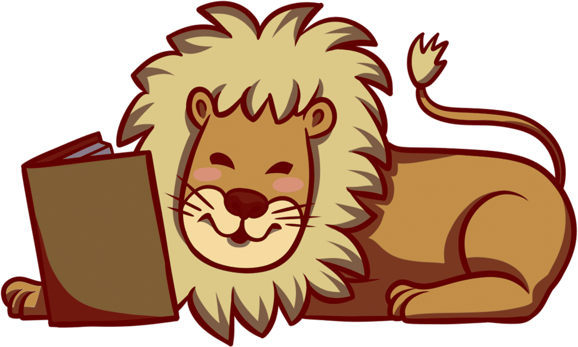 Free Book Clipart, Transparent Book Images And Book - Lion Reading A Book - Png Download (1200x1200), Png Download