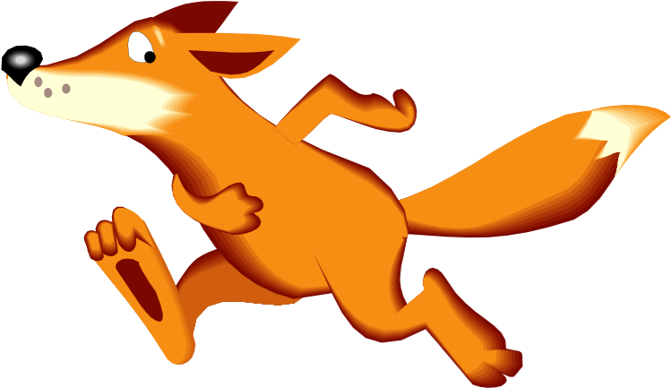 Running With The Wild Things Png Download - Running Fox Drawing Png Clipart (767x473), Png Download