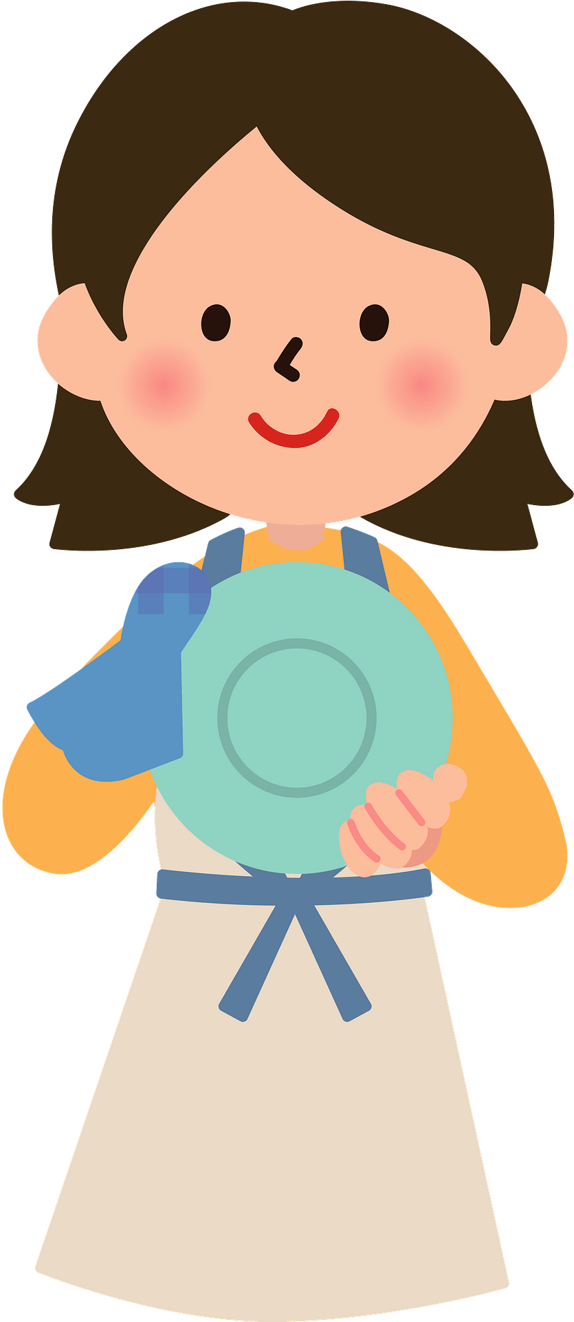 媽媽 煮 飯 卡通 Clipart (856x1920), Png Download