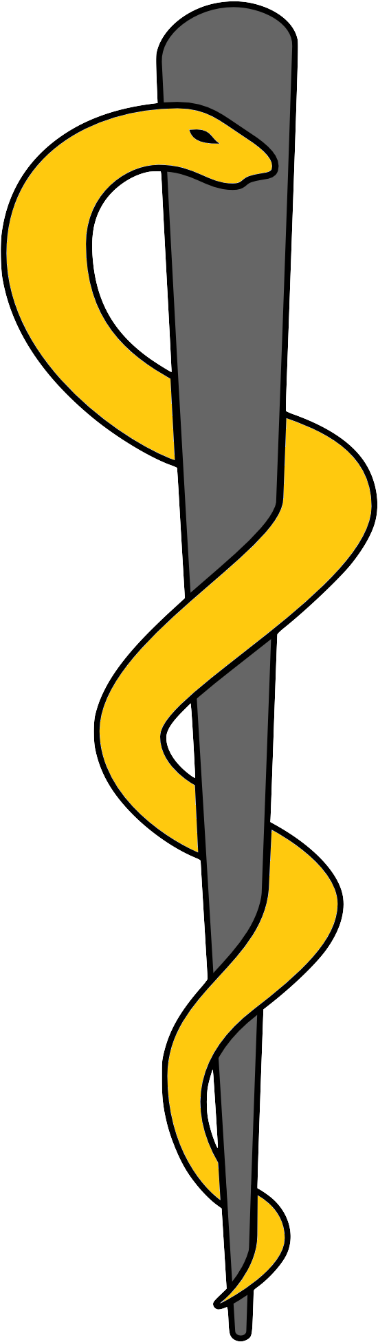 Logo Vara De Esculapio Png Clipart (600x2000), Png Download