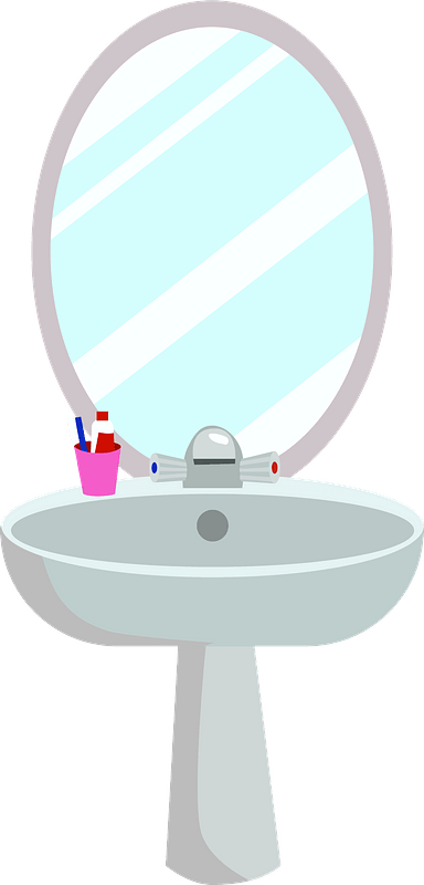 Download Washbasin With A Mirror Clipart - Bathroom Sink - Png Download ...