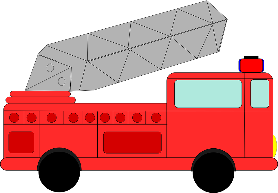 Fire Truck Clipart Bumbero - Fire Truck Clip Art - Png Download (960x666), Png Download