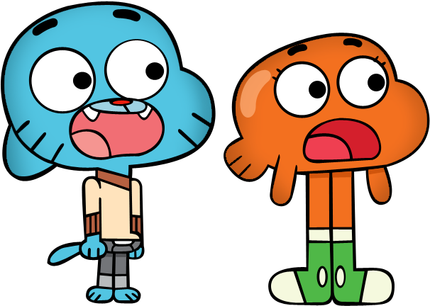 Amazing World Of Gumball Darwin And Gumball Clipart (666x475), Png Download