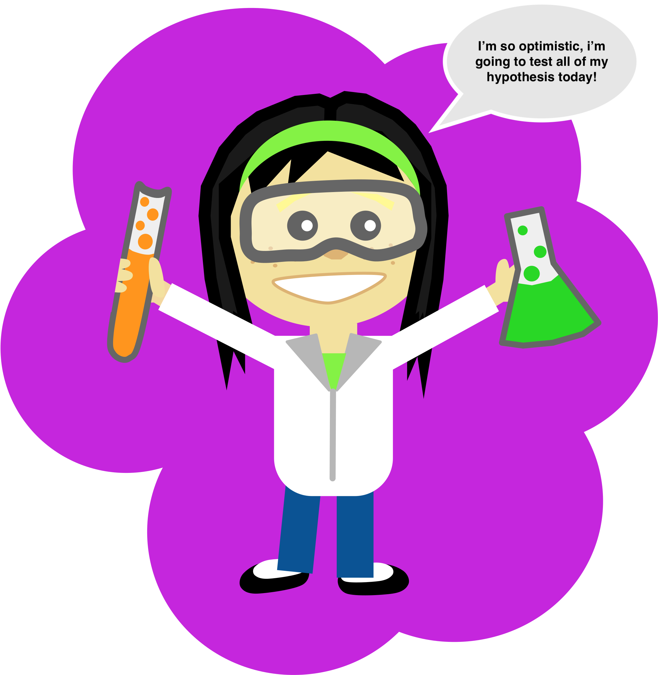 Science Girl Shantonia M S Science Experiment No Background Clipart