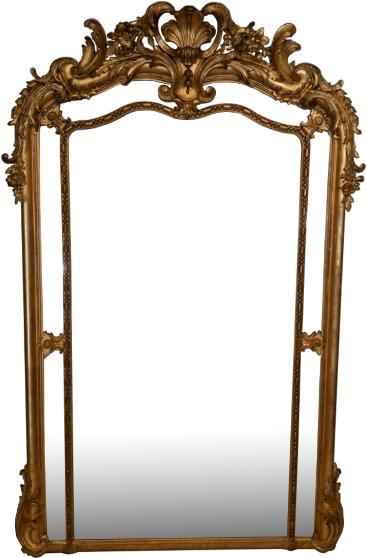 2017 Napolean Iii Paraclose Gilt Mirror - Picture Frame Clipart (721x1100), Png Download