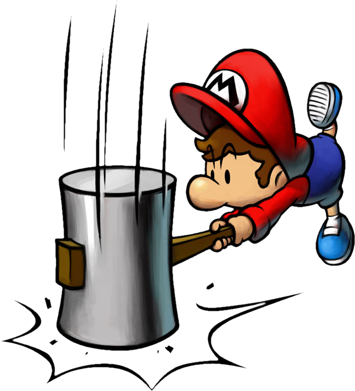 Mario And Luigi Hammer Clipart (840x840), Png Download