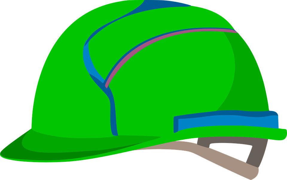 Casco Rojo De Seguridad Dibujo Clipart (960x603), Png Download