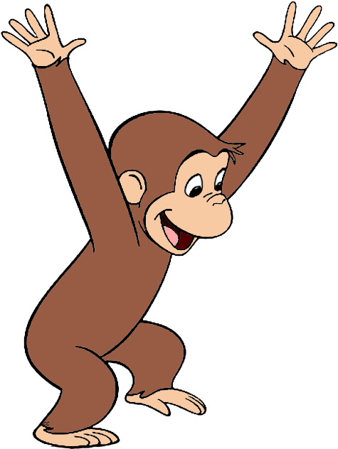 Curious George Clipart - Happy Valentines Day Curious George - Png Download (486x641), Png Download