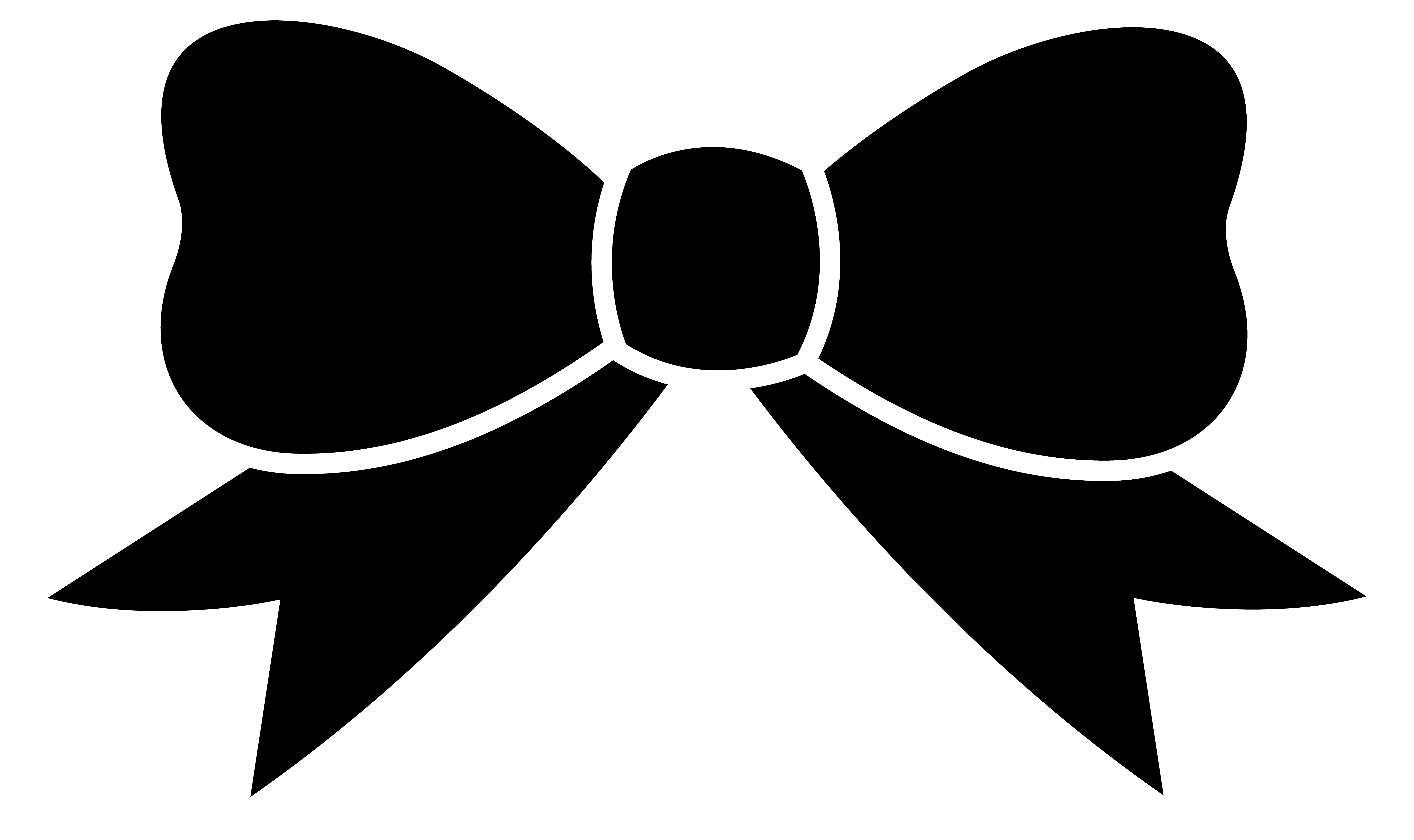 Bow And Arrow Clip Art - Black Bow Clipart - Png Download (7212x4286), Png Download