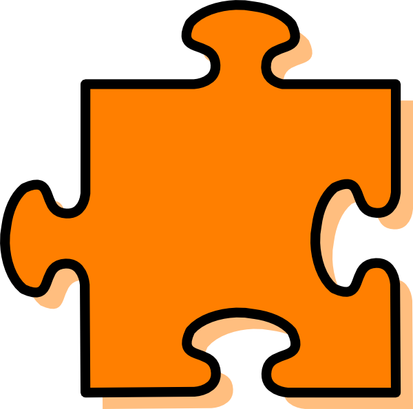 Orange Puzzle Piece Clipart - Png Download (600x595), Png Download