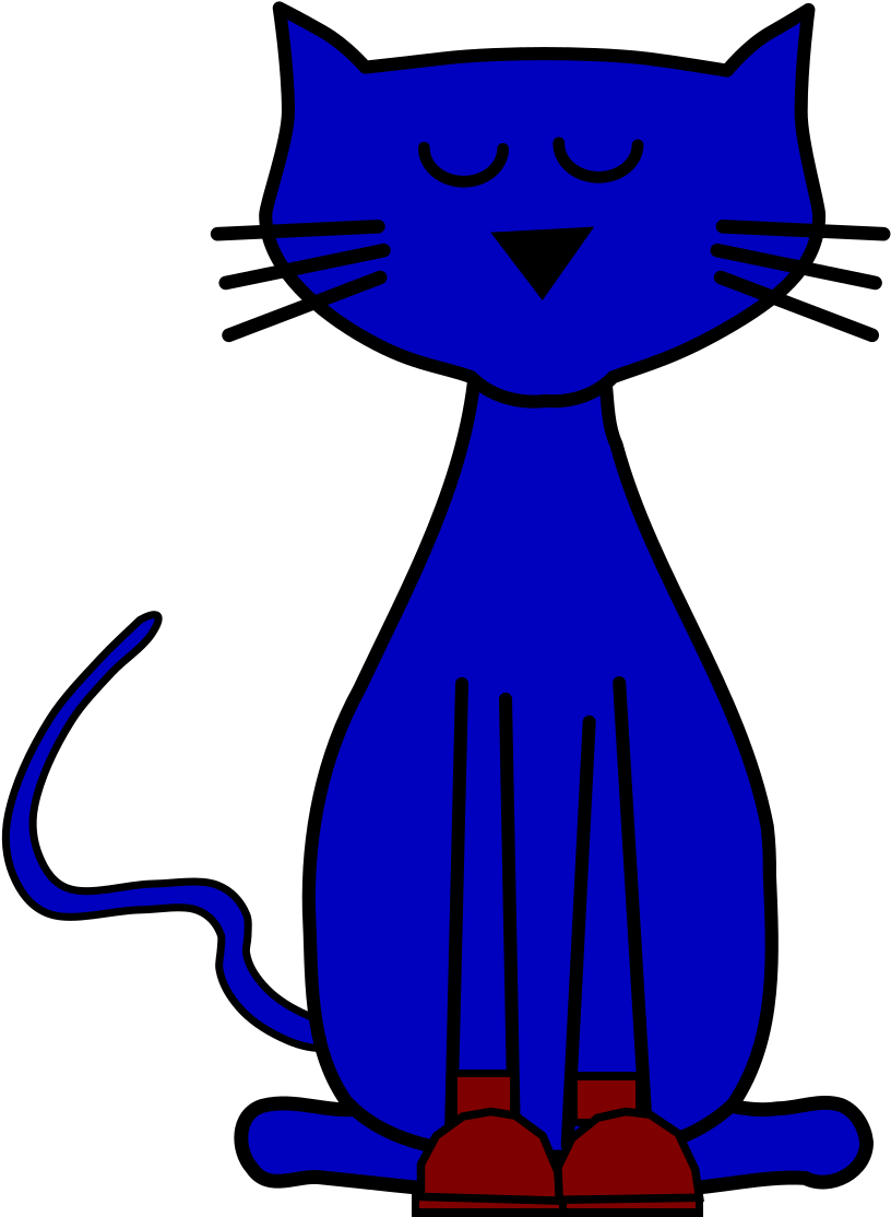 Cat Clipart Png Blue Transparent Png (1600x1600), Png Download