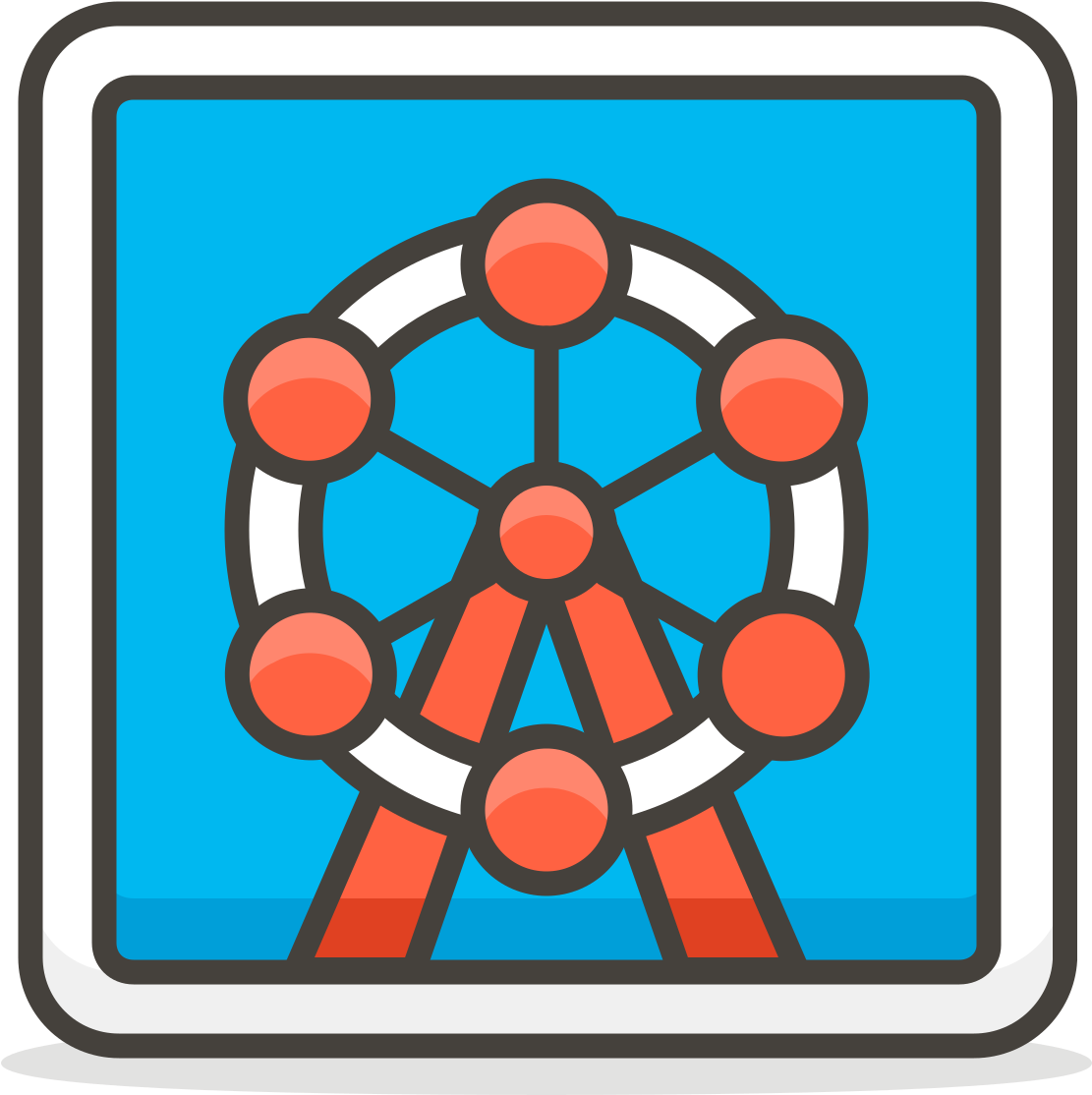 Ferris Wheel Clipart (1200x1200), Png Download