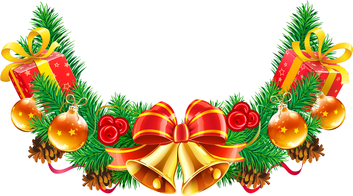 Transparent Christmas Wreath Clipart Png - Fondos De Navidad Png (1484x824), Png Download