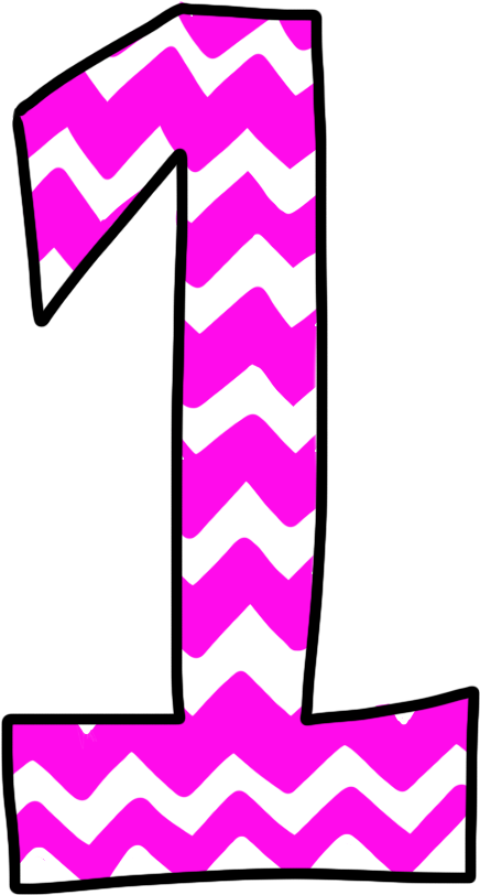 Single Clipart Chevron - Chevron Number 1 Clipart - Png Download (436x812), Png Download