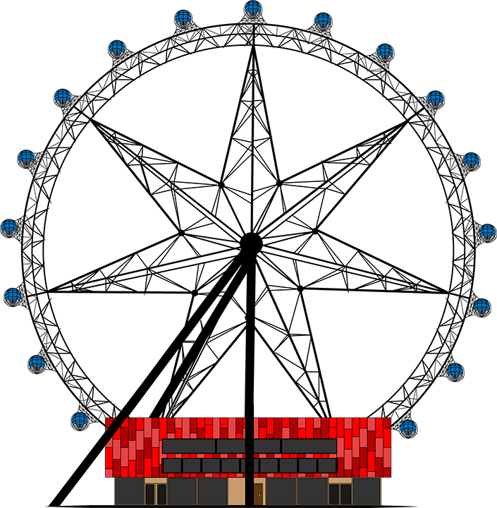 Little Australia Messages Sticker-11 - Ferris Wheel Clipart (705x720), Png Download