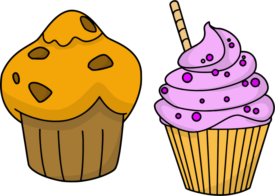 Food Clipart Cupcake - Muffin Clipart - Png Download (1051x750), Png Download