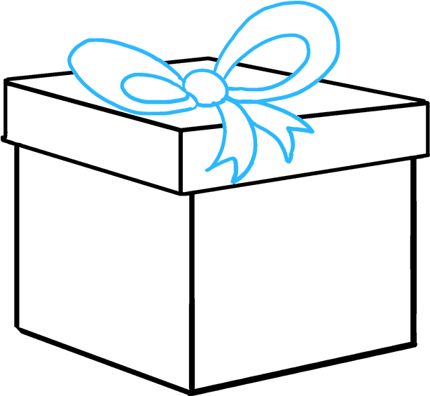 How To Draw Christmas Present - Christmas Presents Drawing Clipart (680x678), Png Download