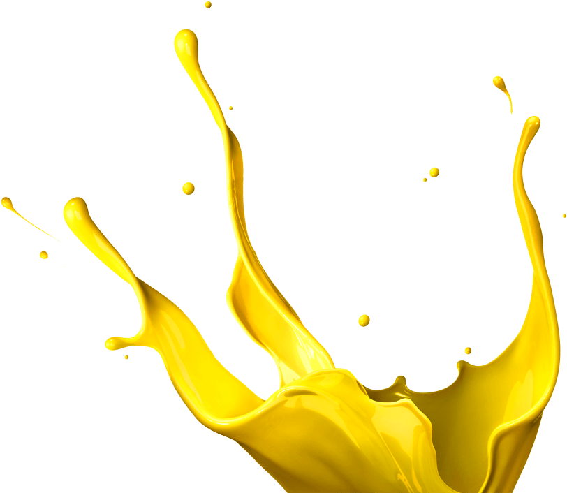 Yellow Paint Splash Png Clipart (900x729), Png Download