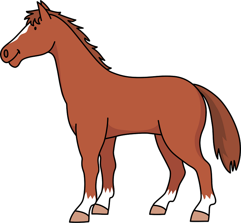 Thoroughbred Horse Animal Clipart - Transparent Background Horse Clipart - Png Download (800x738), Png Download