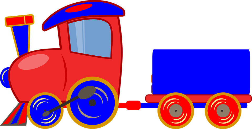 Transparent Train Clipart Png - Train Toy Clipart (960x494), Png Download