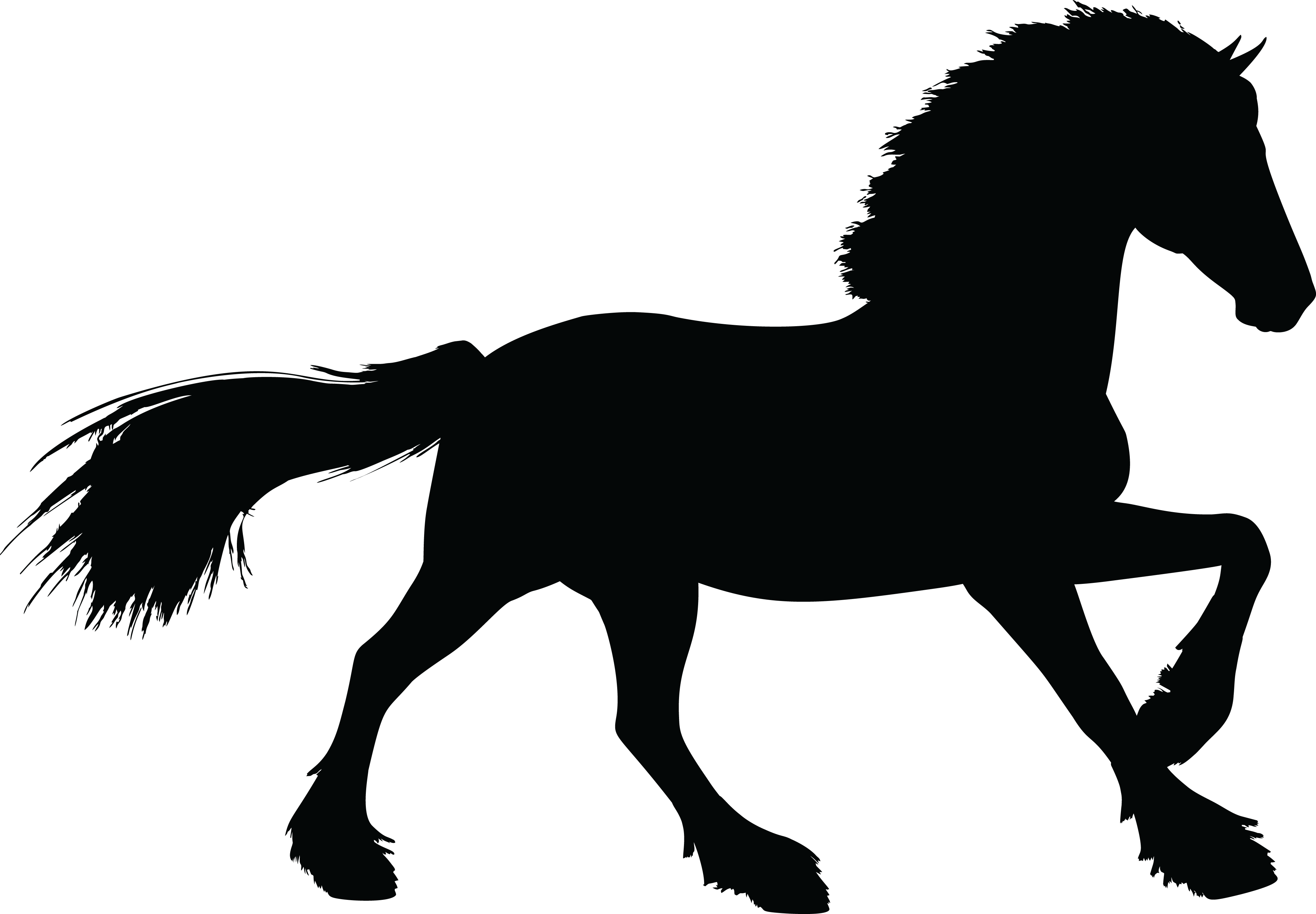 Stallion Clydesdale Horse Gallop Silhouette Clip Art - Clydesdale Horse Clipart - Png Download (4000x2777), Png Download