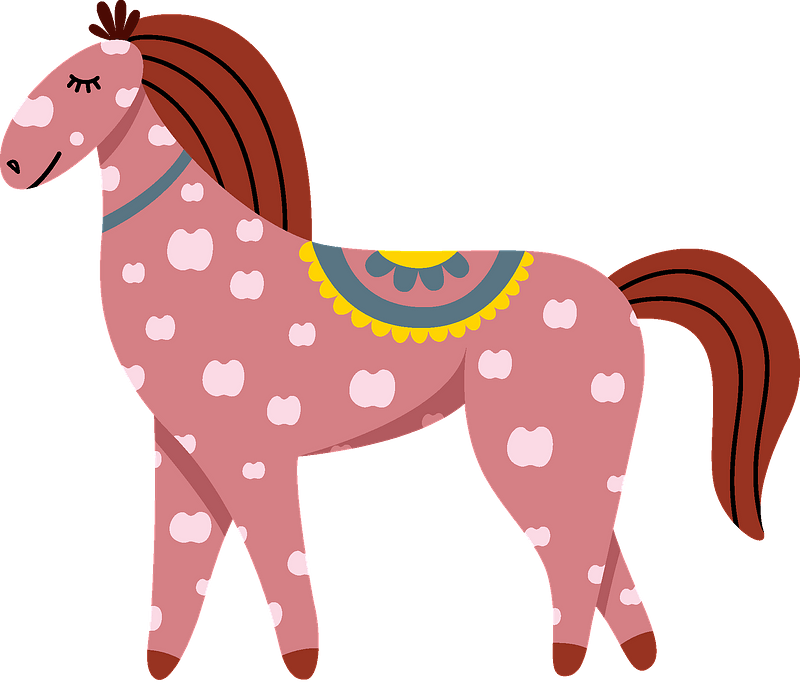 Horse Clipart - Animal Figure - Png Download (800x687), Png Download