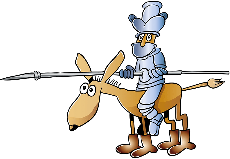Knight On A Horse Clipart - Cartoon - Png Download (800x555), Png Download