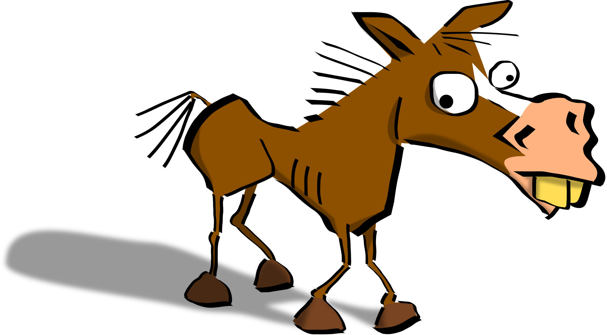 Transparent Bewildered Clipart - Wet Donkey - Png Download (2000x1103), Png Download