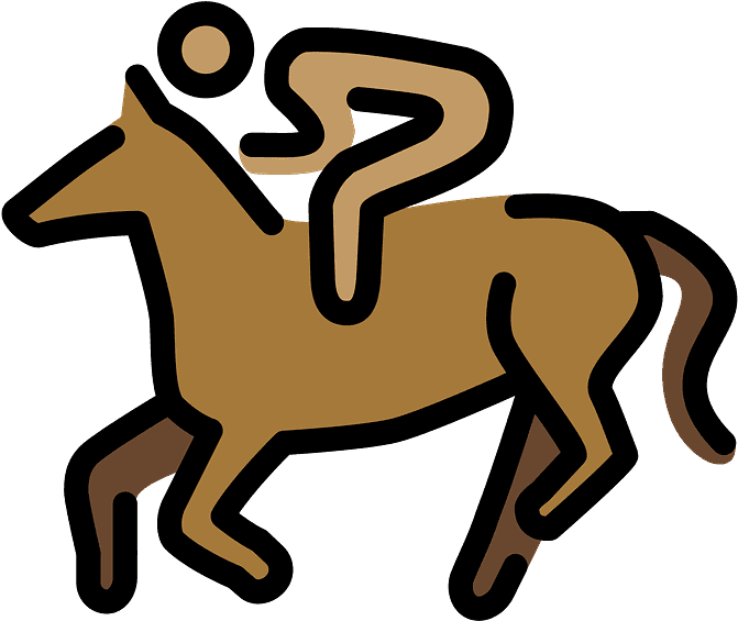 Horse Racing Emoji Clipart - Horse Racing - Png Download (800x800), Png Download