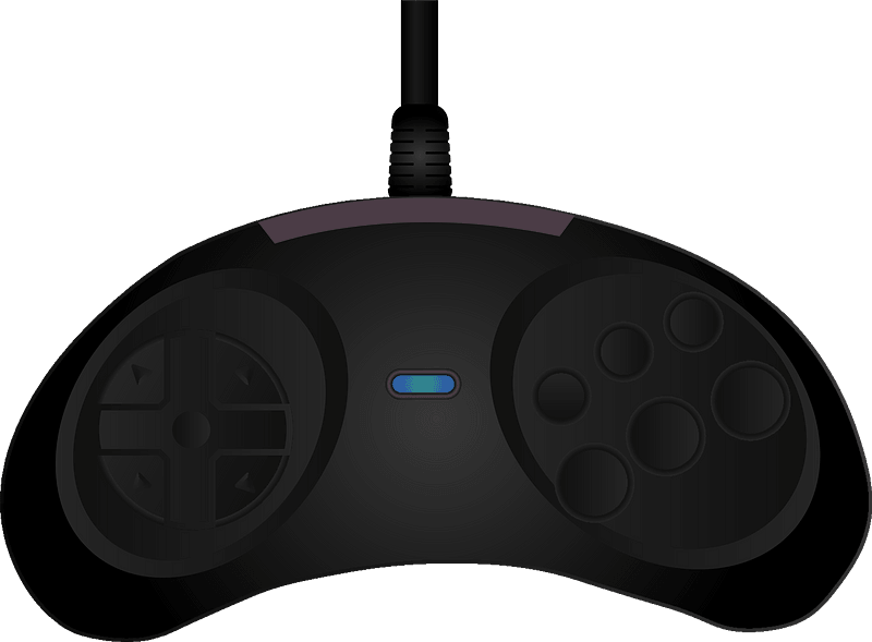 Sega Genesis Controller Clipart - Game Controller - Png Download (800x589), Png Download