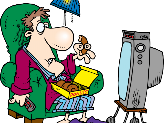 Transparent Potato Clipart Black And White - Clipart Couch Potato - Png Download (640x480), Png Download