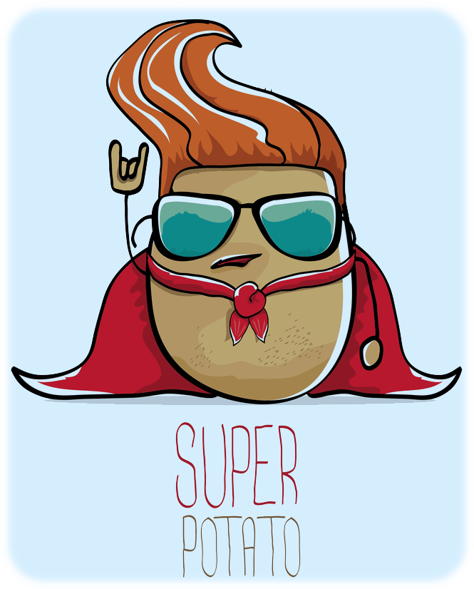 Cartoon Potato Logo Clipart (682x838), Png Download