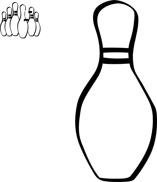 Transparent Bowling Ball Clip Art - Bowling Pins Coloring Pages - Png Download (516x598), Png Download