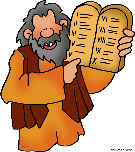 Important Hebrew Leaders By Hyates Text, Images, Music, - Moses And Ten Commandments Clipart - Png Download (586x648), Png Download