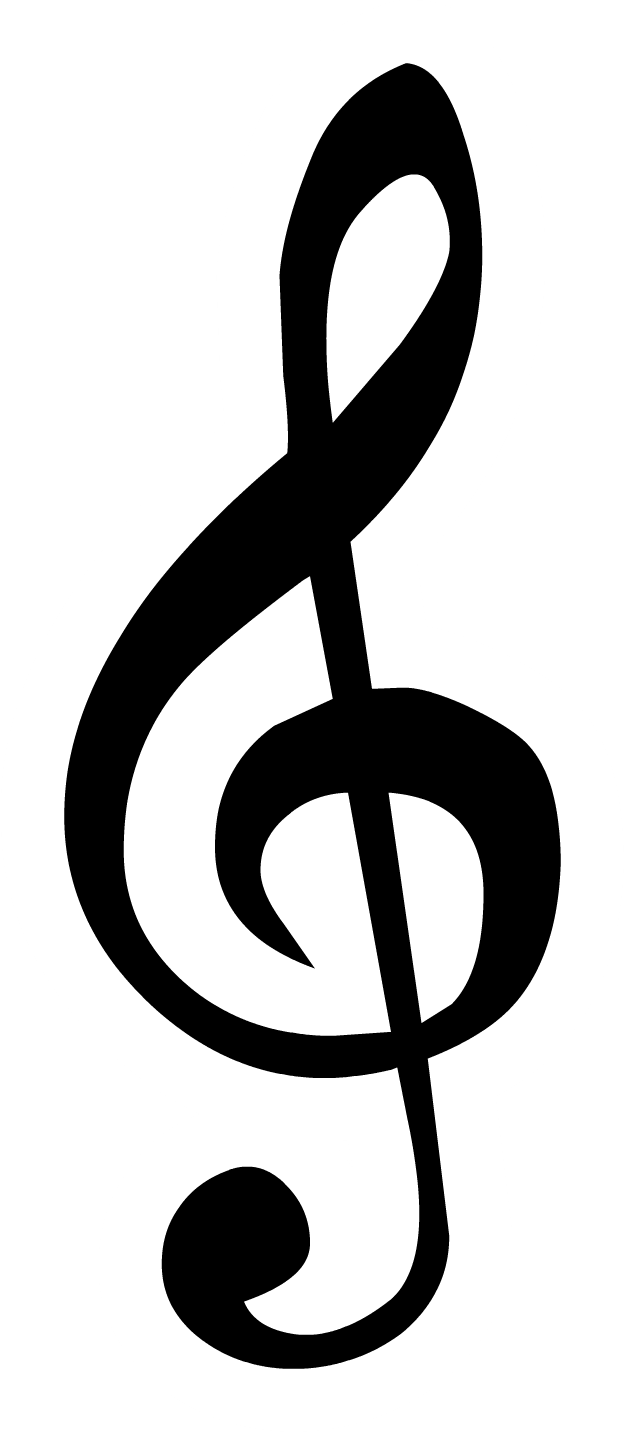 Transparent Background Treble Clef Png Clipart (624x1432), Png Download