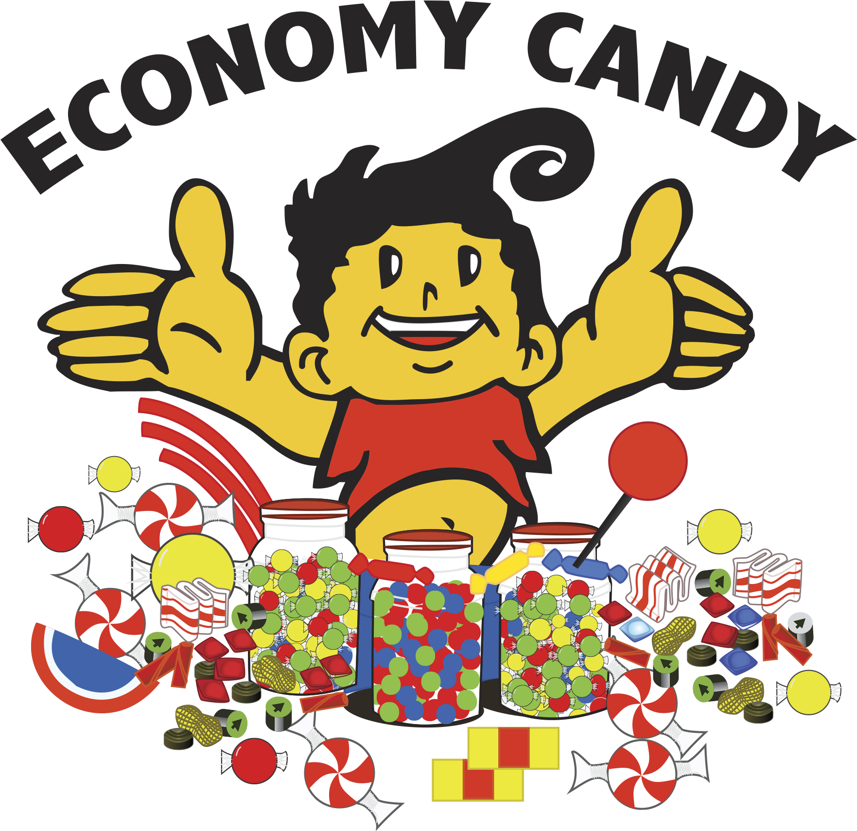 Transparent Chocolate Clipart Png - Economy Candy Logo (1763x1709), Png Download