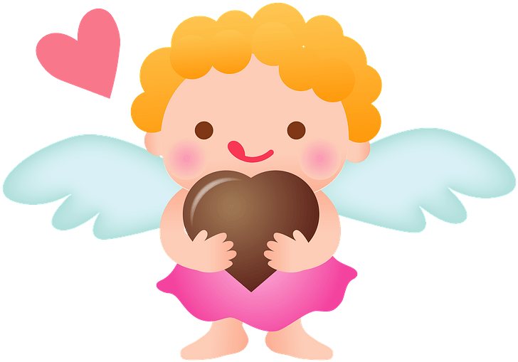Valentine"s Day Cupid Chocolate Clipart - Cartoon - Png Download (800x648), Png Download