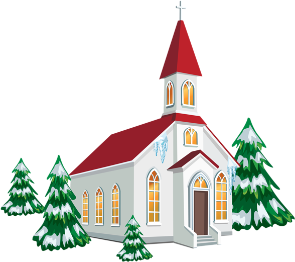 Religious Clipart Advent - Church Christmas Clip Art - Png Download (600x538), Png Download