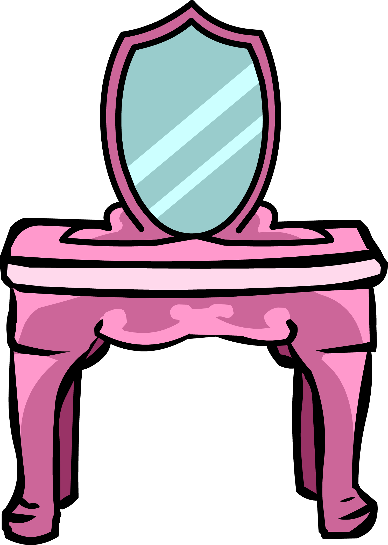 Dresser Clipart Mirror Clipart - Vanity Clipart Transparent - Png Download (1497x2098), Png Download