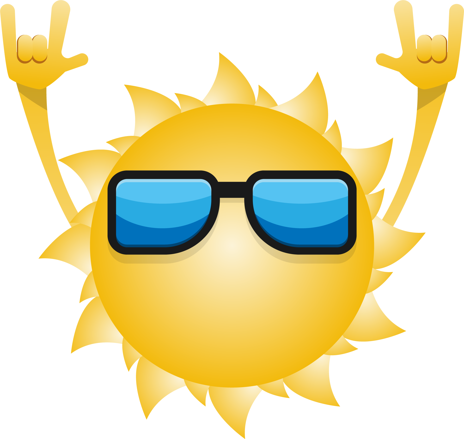 Download Caring Drawing - Transparent Background Sun Wearing Sunglasses