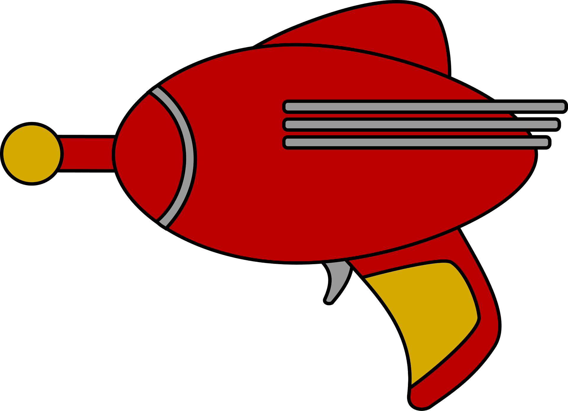 Cartoon Ray Gun Png Clipart (1920x1391), Png Download