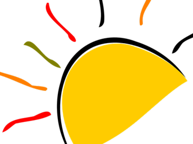 Cartoon Sunrise Clipart (640x480), Png Download