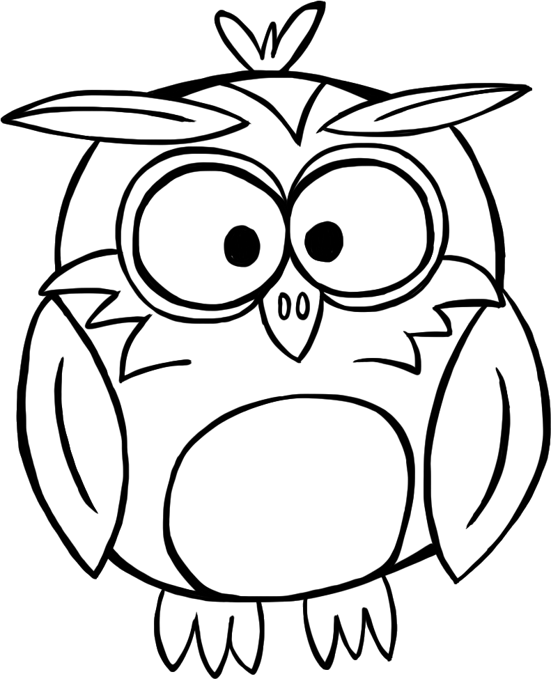 Cross Clipart Teacher - Owl Clipart Black And White Png Transparent Png (791x975), Png Download